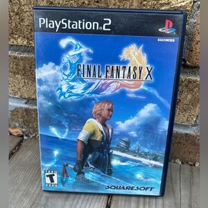 Final Fantasy X (PS2 PlayStation 2, 2001) Black Label CIB W/ Manual
